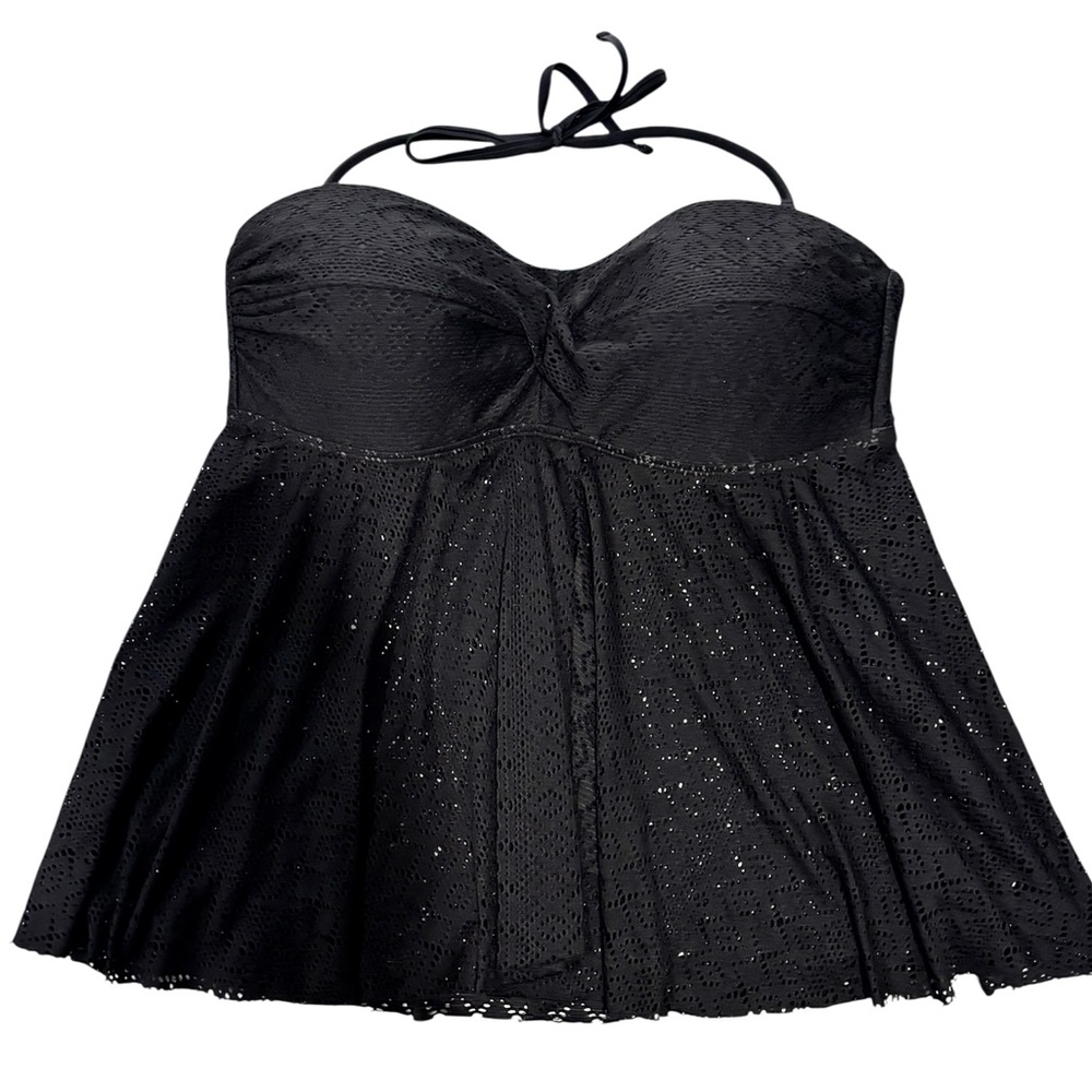 Kona Sol crochet Flyaway Bandeau Tankini Top XL